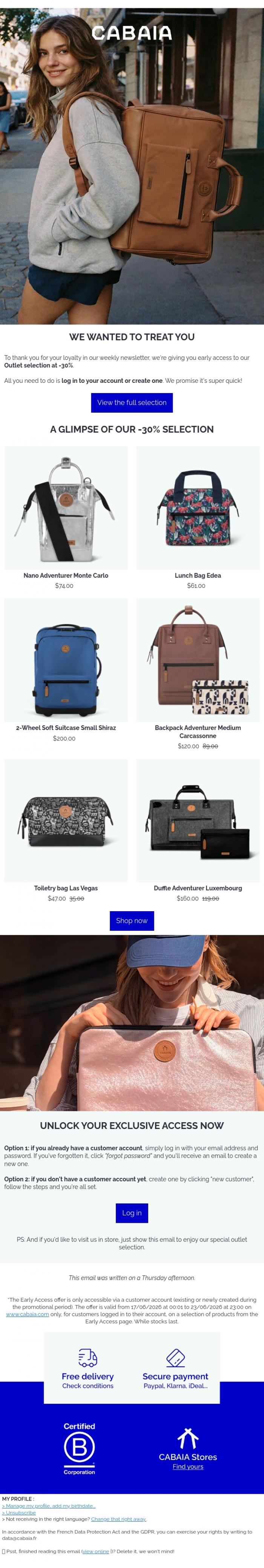 Email Design Inspiration from CABAIA, Psst... we have a secret for you 🤫