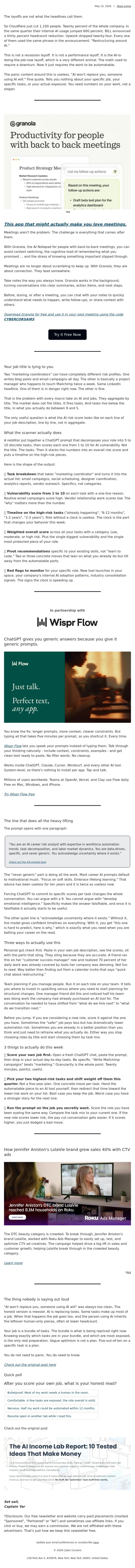 Email Design Inspiration from Captain YAR, Score your tasks not title