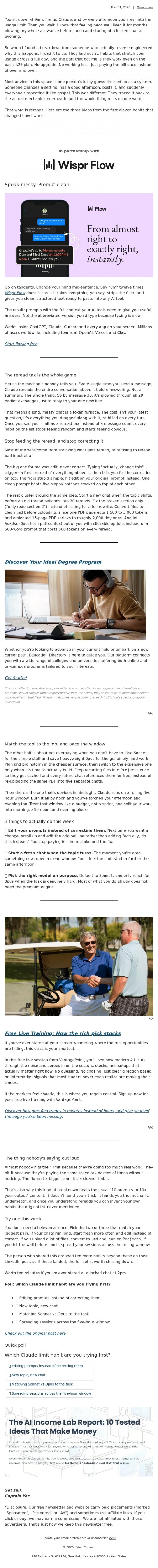 Email Design Inspiration from Captain YAR, 🏴&zwj;☠️ Why you hit limits early