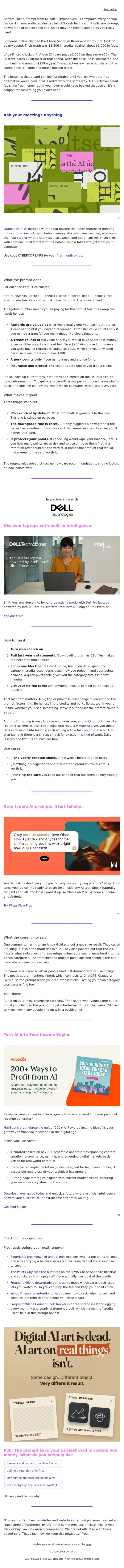 Email Design Inspiration from Captain YAR, 🏴&zwj;☠️ Does your annual fee card actually pay you back?