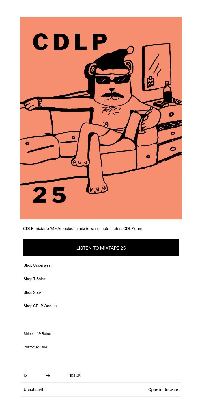 Email Design Inspiration from CDLP, Mixtape 25