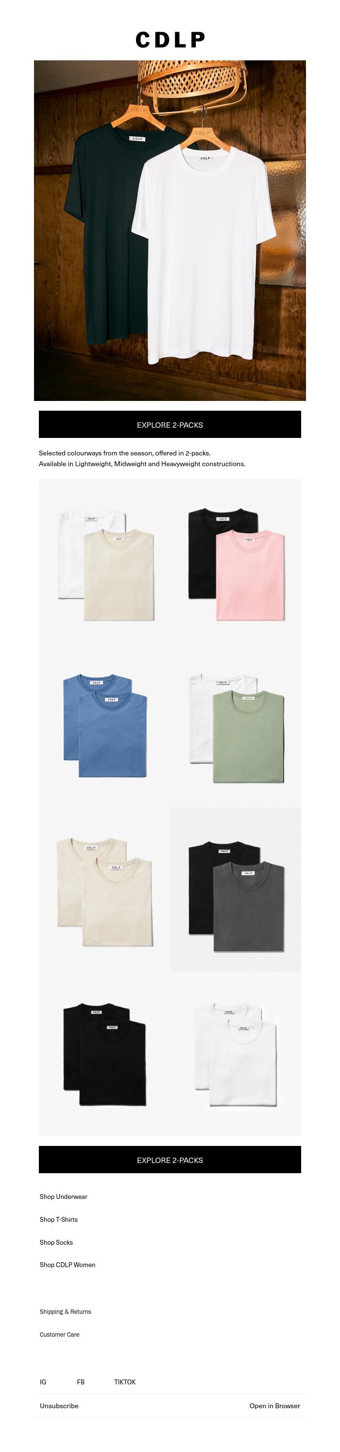 Email Design Inspiration from CDLP, Double Up