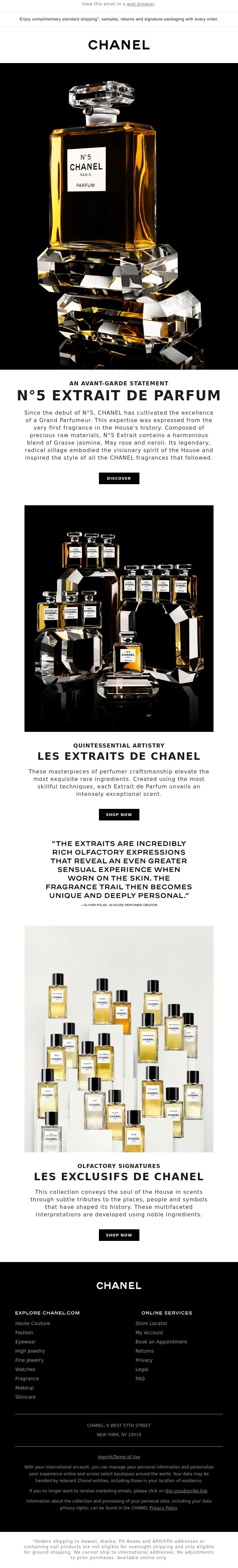 Email Design Inspiration from CHANEL, CHANEL GRAND PARFUMEUR
