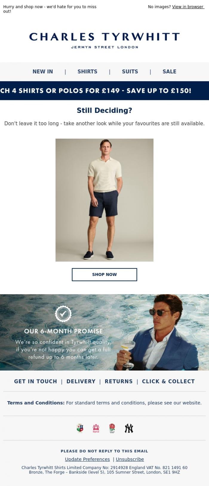 Email Design Inspiration from Charles Tyrwhitt, Looks like this caught your eye