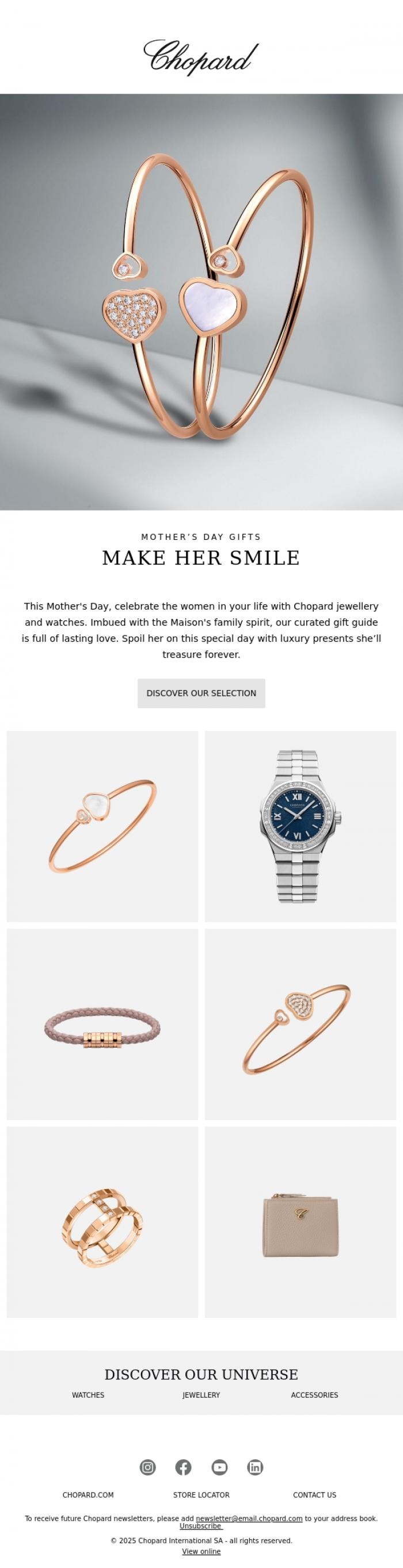 Email Design Inspiration from CHOPARD, Celebrate Mother's Day