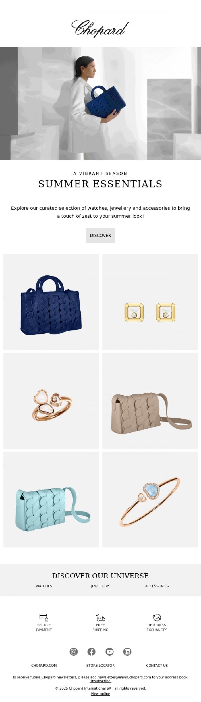 Email Design Inspiration from CHOPARD, Summer's Not Over Yet...