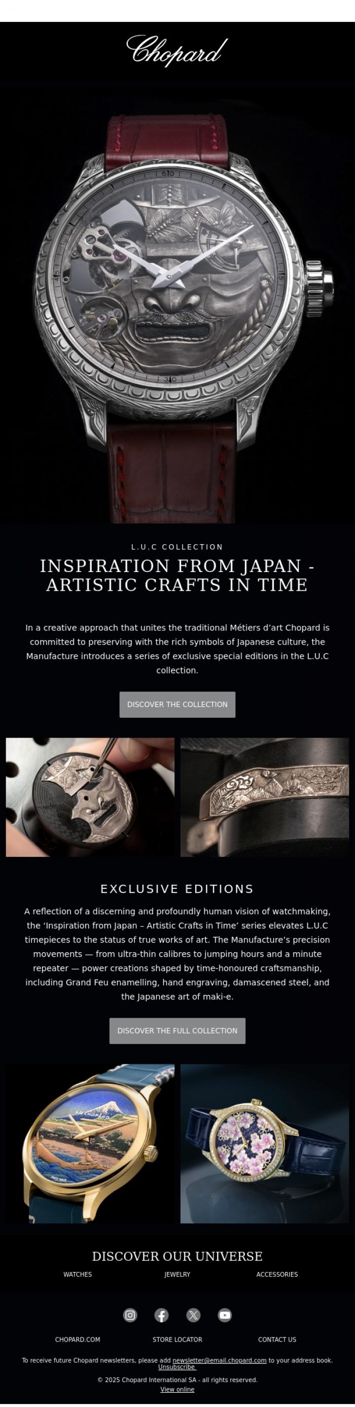 Email Design Inspiration from CHOPARD, L.U.C Collection
