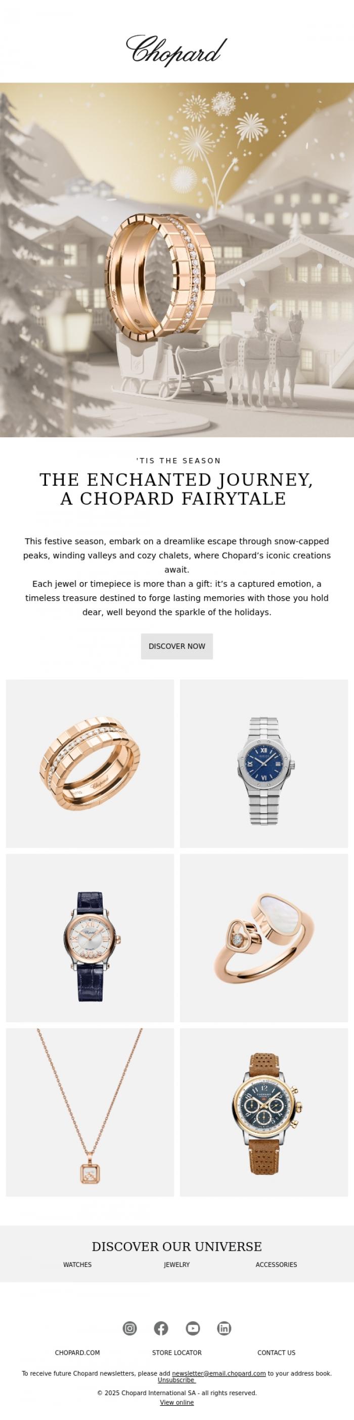 Email Design Inspiration from CHOPARD, 'Tis the season