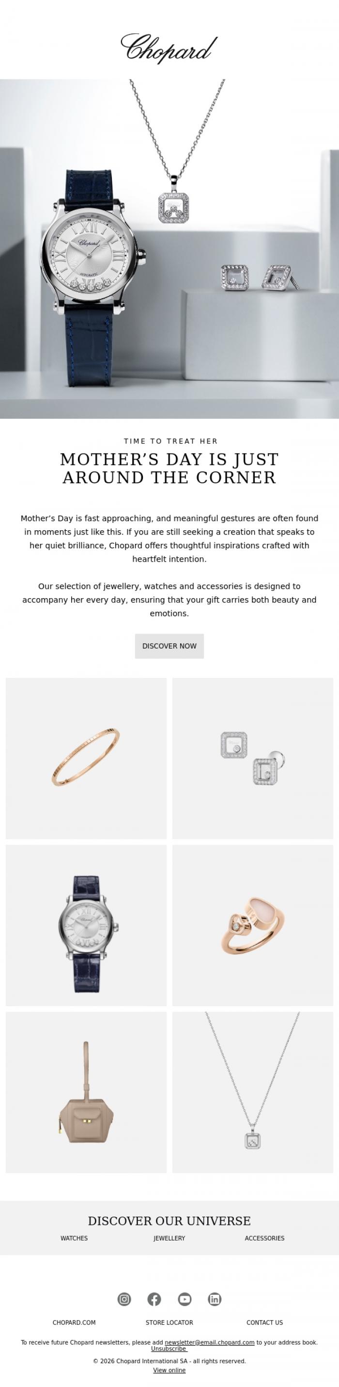 Email Design Inspiration from CHOPARD, Still Searching for the Perfect Gift?