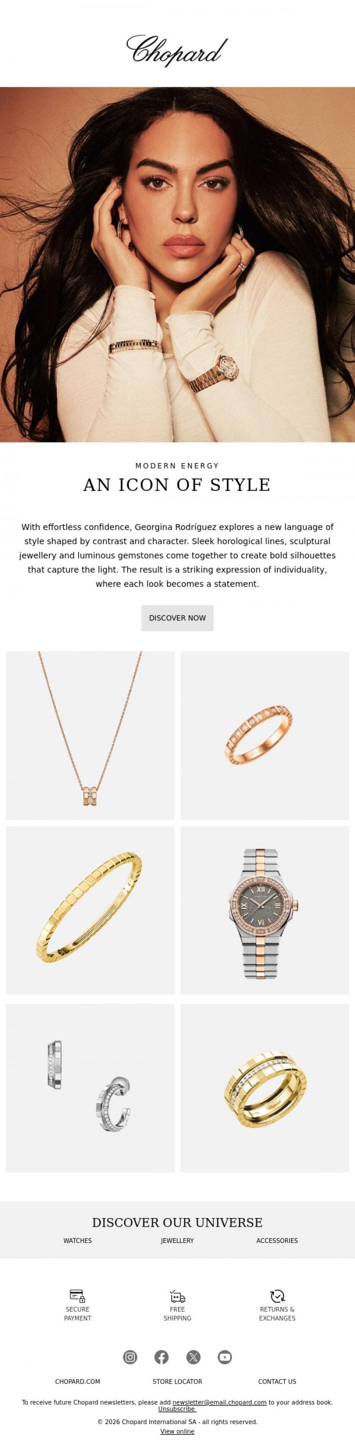 Email Design Inspiration from CHOPARD, A Modern Icon Revealed