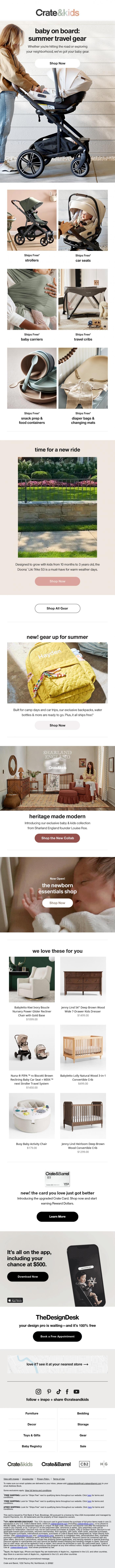 Email Design Inspiration from Crate & Kids SALE, Vacation or staycation? Check out our summer travel faves &rarr;