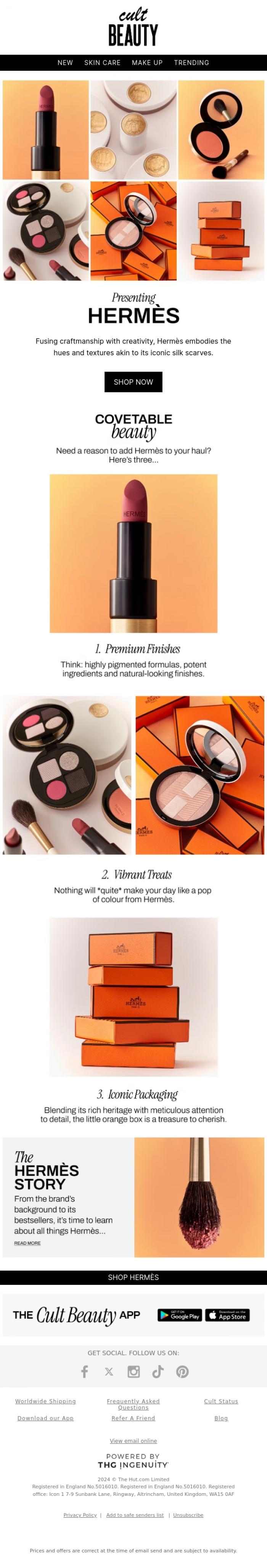 Email Design Inspiration from Cult Beauty, Step into timeless luxury