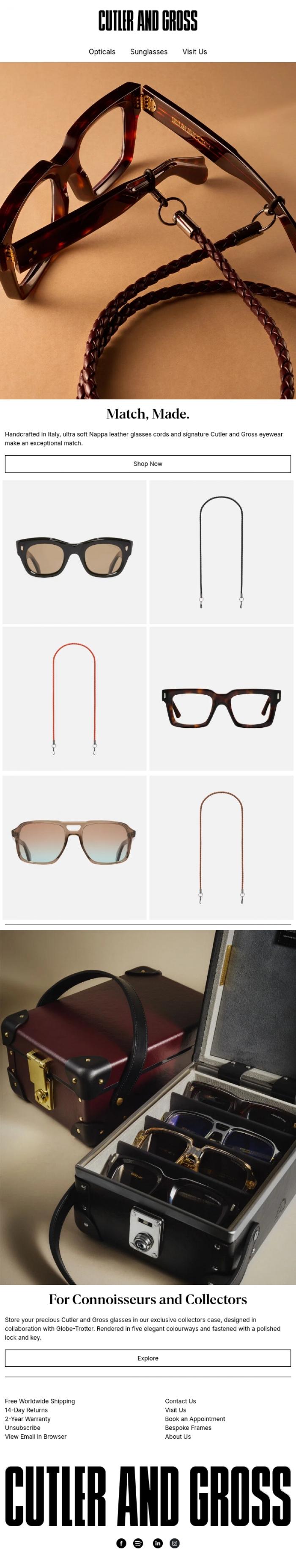 Email Design Inspiration from Cutler and Gross, Match, Made.