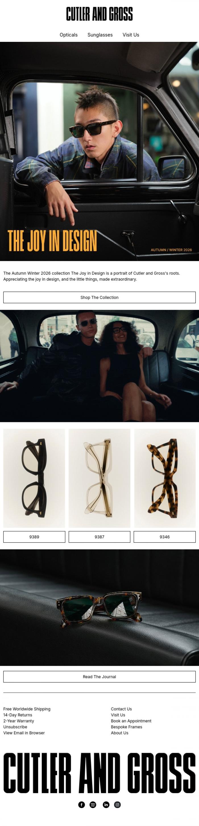 Email Design Inspiration from Cutler and Gross, Autumn Winter 2026 Is Here