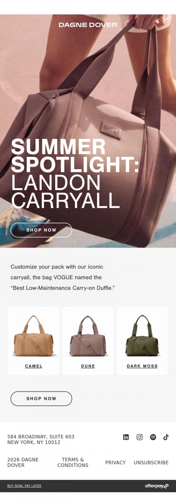 Email Design Inspiration from DAGNE DOVER, IF IT'S GOOD ENOUGH FOR VOGUE.