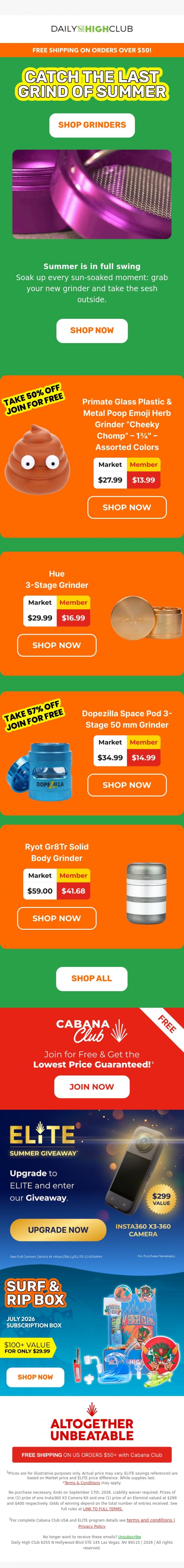 Email Design Inspiration from Daily High Club, how's that grinder of yours? 👀