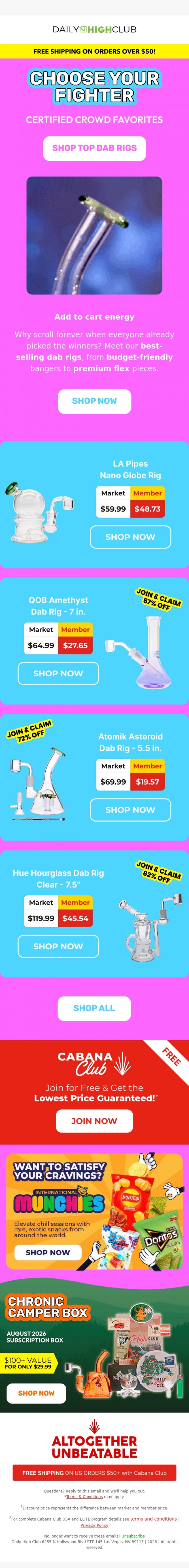 Email Design Inspiration from Daily High Club, looking for the one? 💓