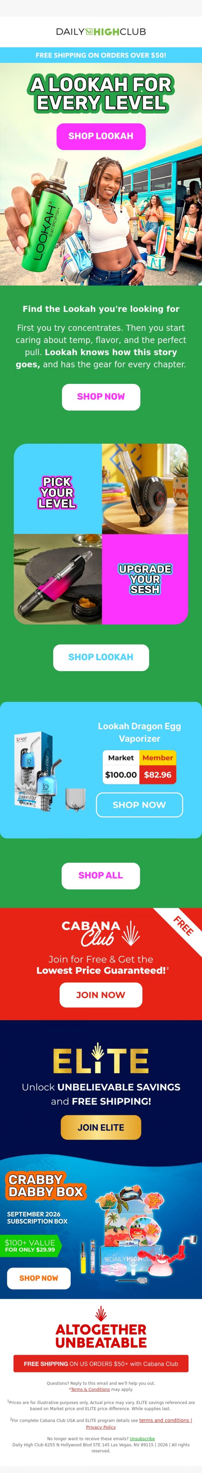 Email Design Inspiration from Daily High Club, 🤖 the modern stoner lineup.