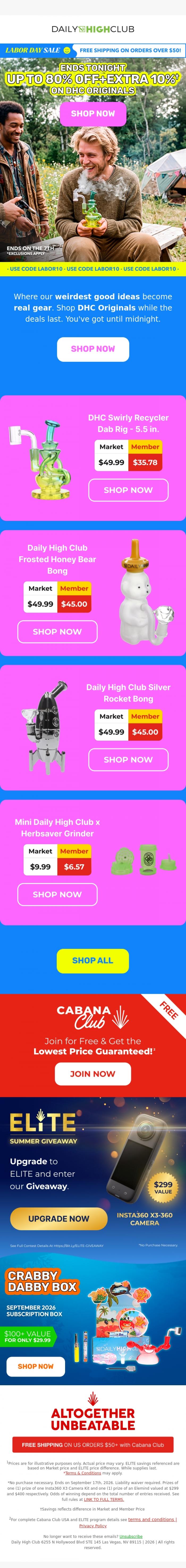 Email Design Inspiration from Daily High Club, 🔥 house specials on sale! 🔥