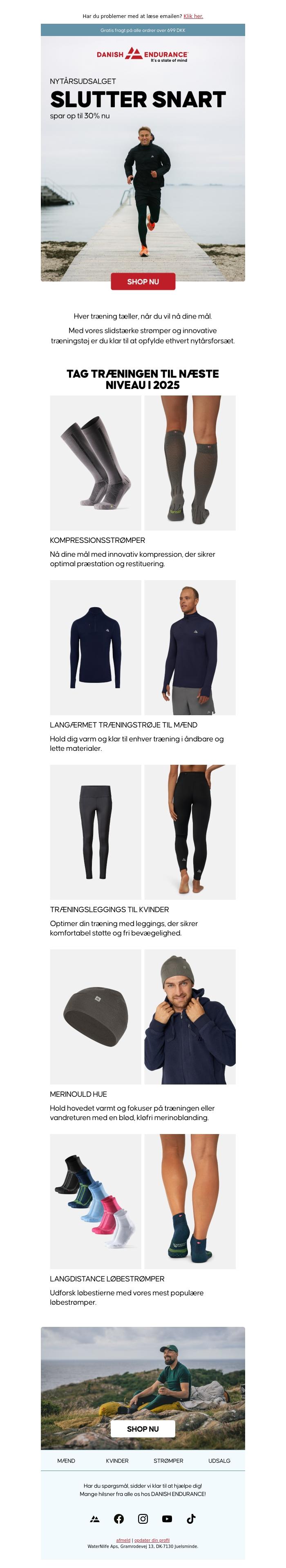 Email Design Inspiration from Danish Endurance, De sidste dage af nyt&aring;rsudsalget er i gang!