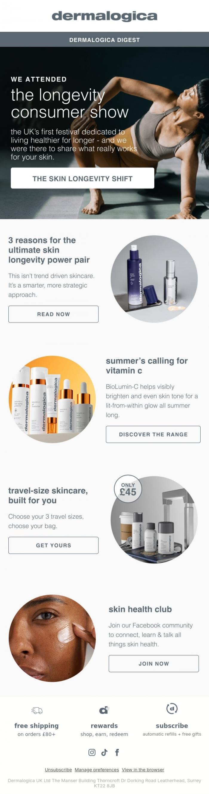 Email Design Inspiration from Dermalogica UK, Dermalogica Digest