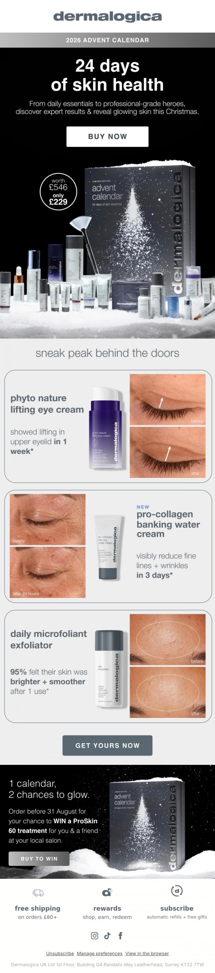 Email Design Inspiration from Dermalogica UK, Warning! Spoilers Inside...