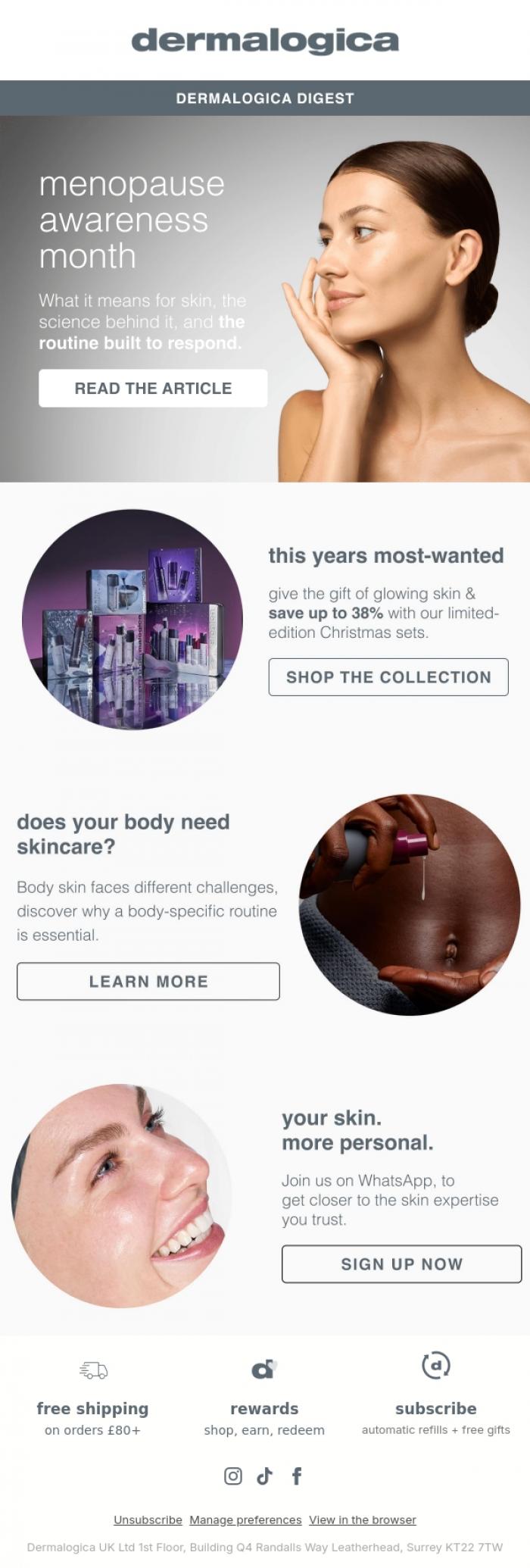 Email Design Inspiration from Dermalogica UK, Dermalogica Digest