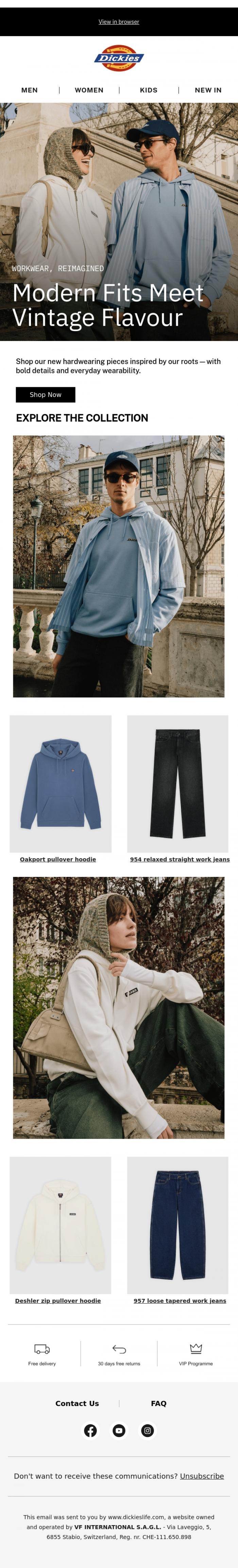 Email Design Inspiration from Dickies, Discover our newest take on timeless workwear
