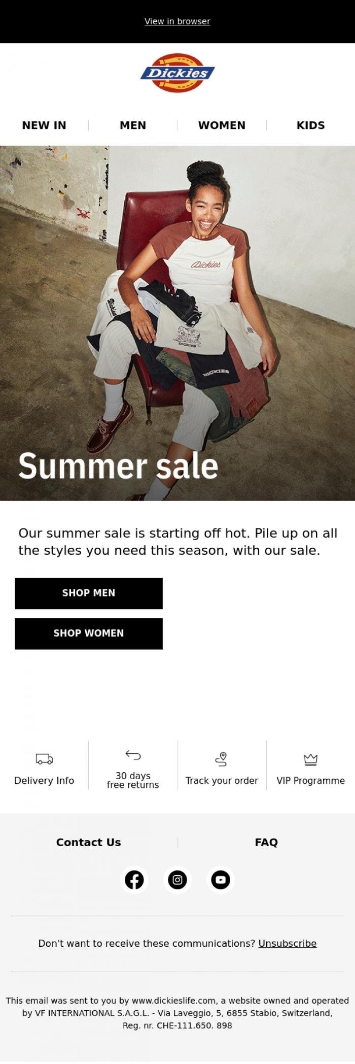 Email Design Inspiration from Dickieslife, Style up with our sale