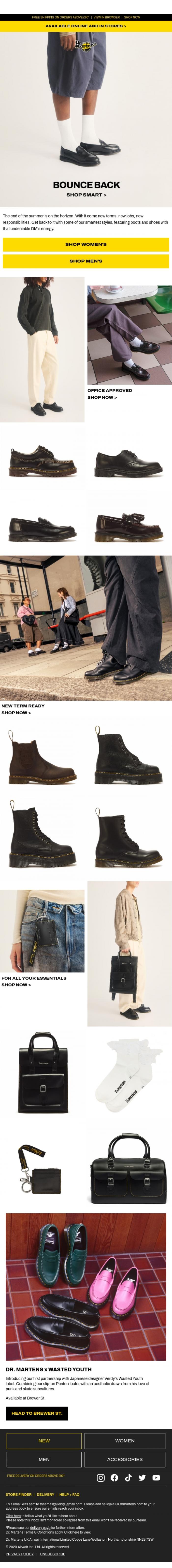 Email Design Inspiration from Dr. Martens, Back at it again