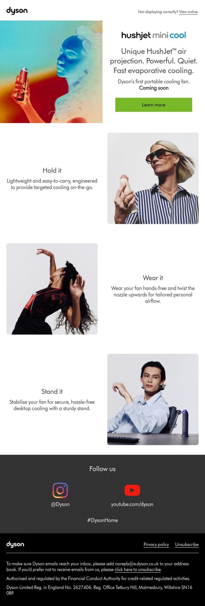 Email Design Inspiration from Dyson, Something cool is coming