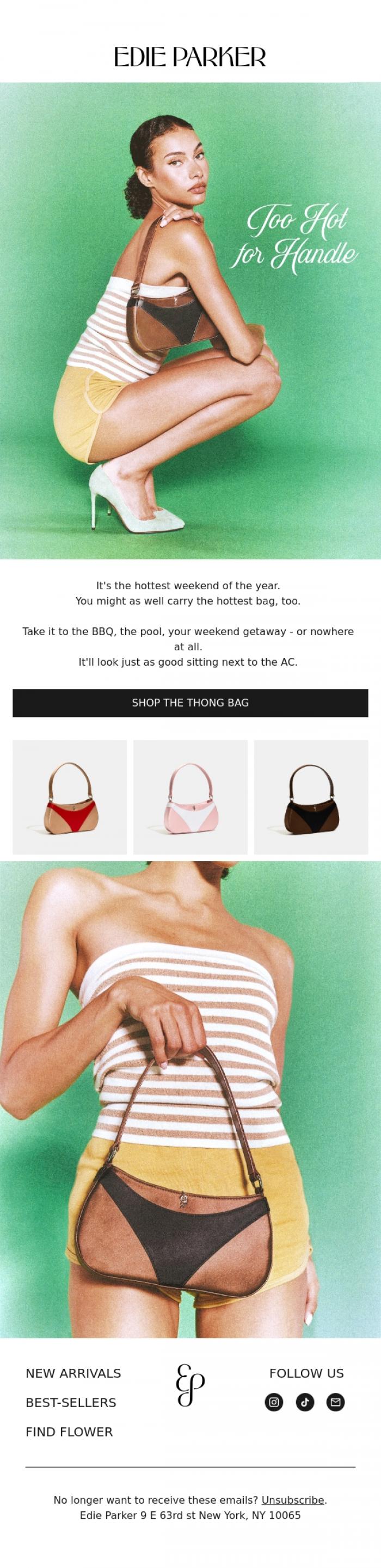 Email Design Inspiration from Edie Parker, TOO HOT TO HANDLE 🥵