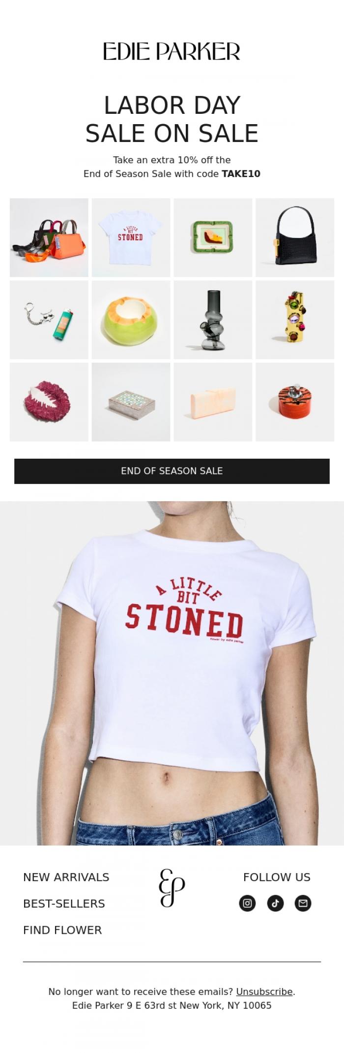 Email Design Inspiration from Edie Parker, UP TO 40% OFF