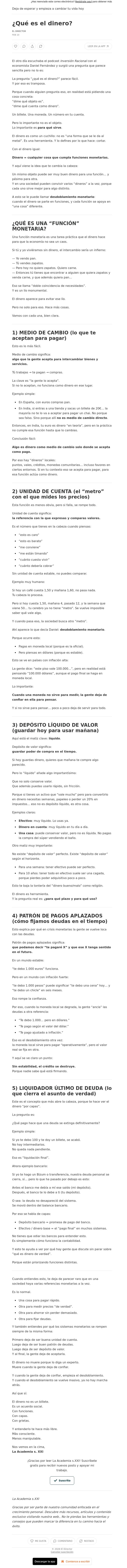 Email Design Inspiration from El Director, &iquest;Qu&eacute; es el dinero?