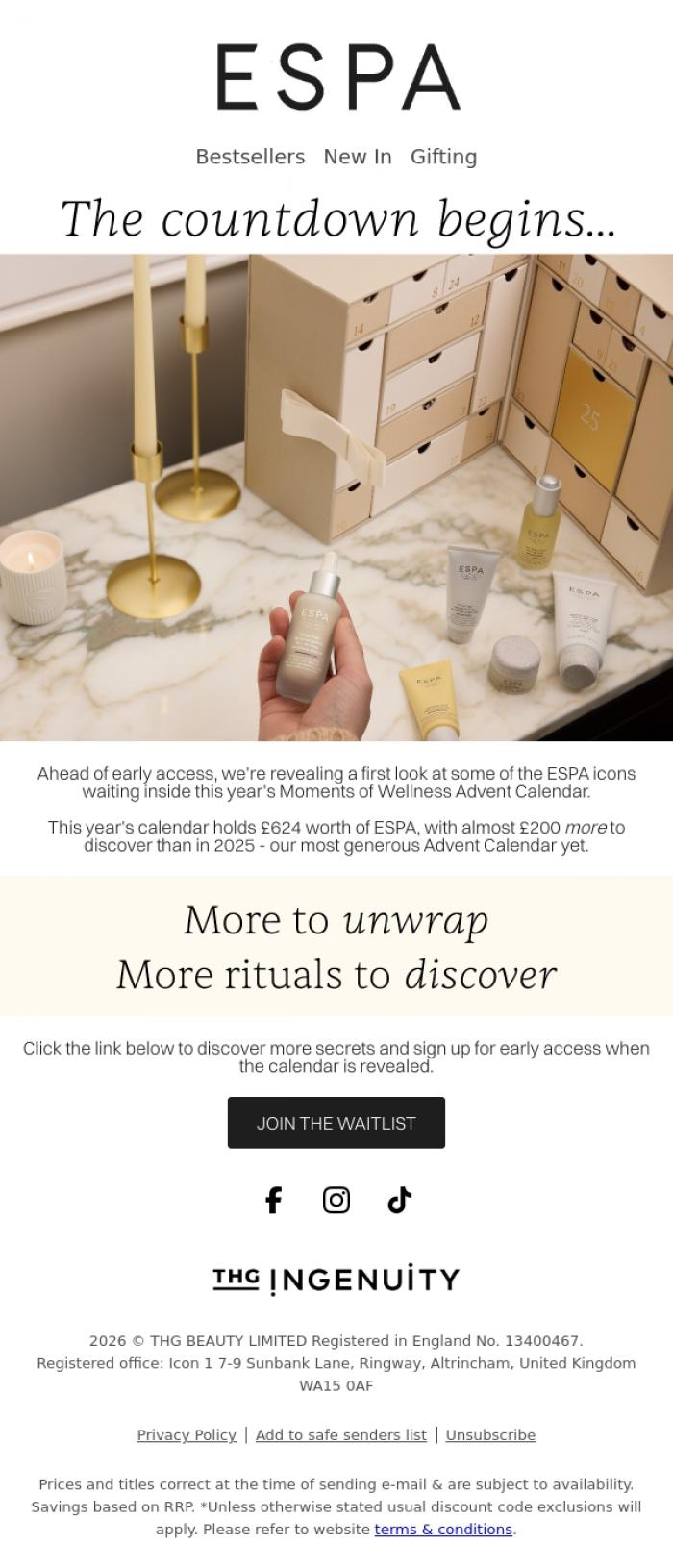 Email Design Inspiration from ESPA, Some secrets are too good to keep.