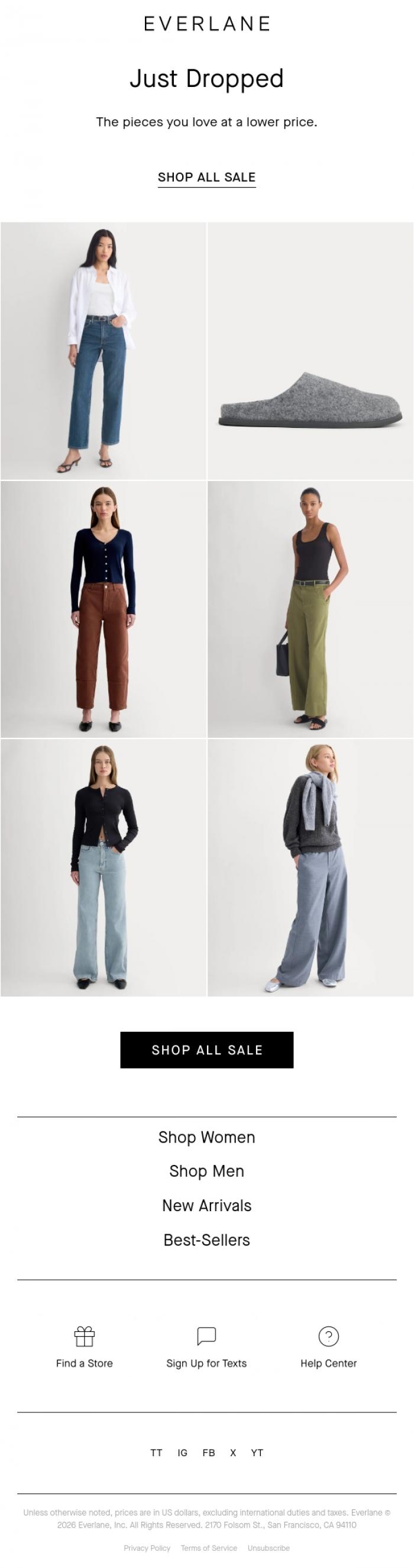 Email Design Inspiration from Everlane, These Styles Won't Last Long At This Price