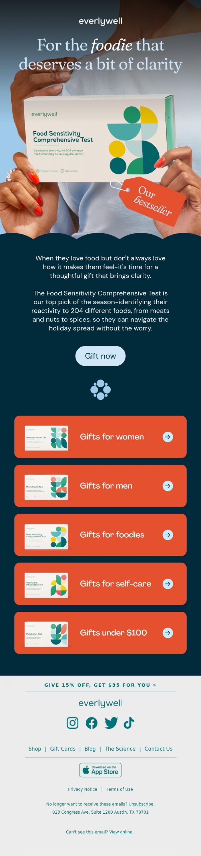 Email Design Inspiration from Everlywell, Our top pick this holiday season 🎁
