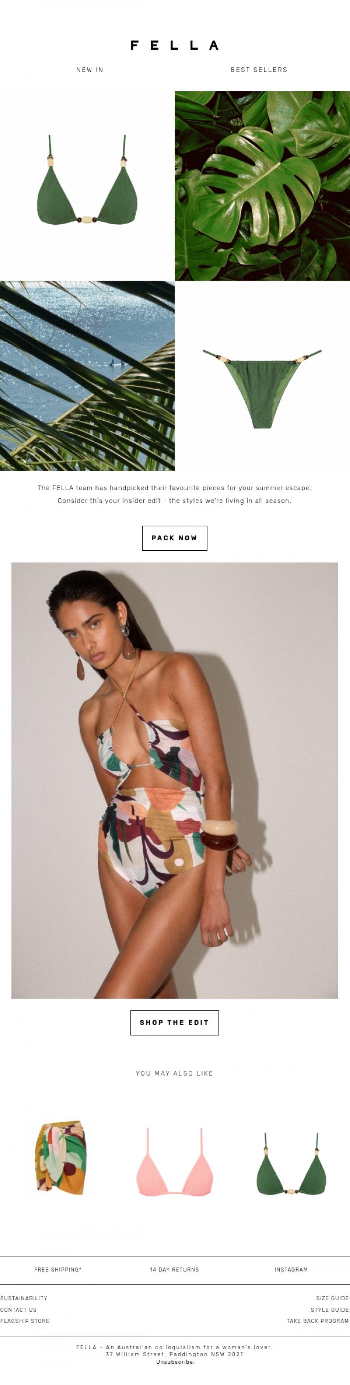Email Design Inspiration from F E L L A, We've packed for you!