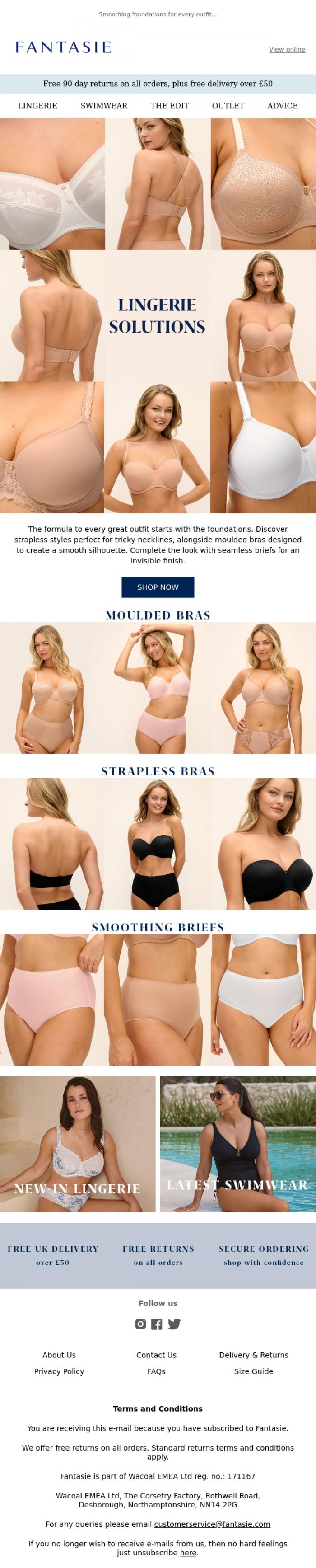 Email Design Inspiration from Fantasie, Occasionwear Made Easy With Fantasie