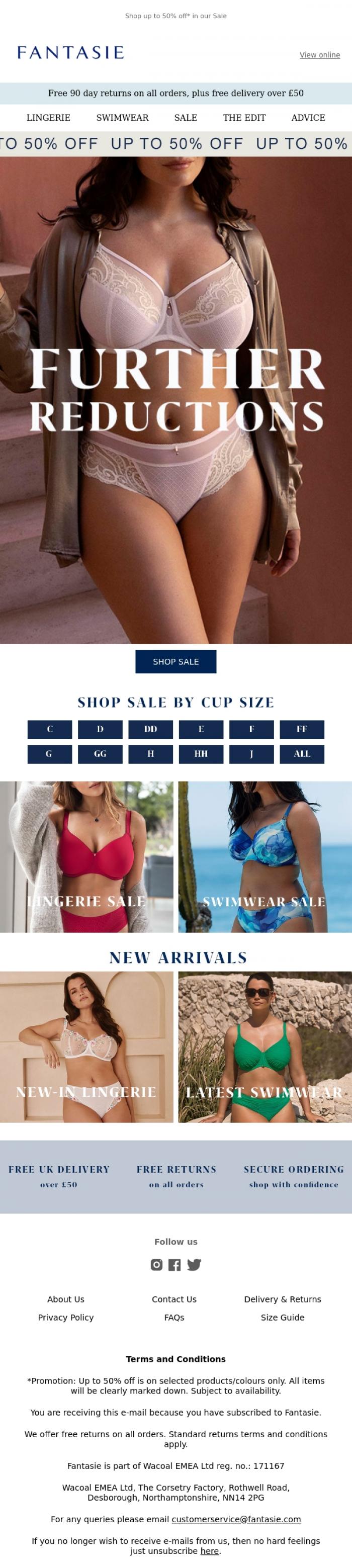 Email Design Inspiration from Fantasie, 500+ Further Sale Reductions