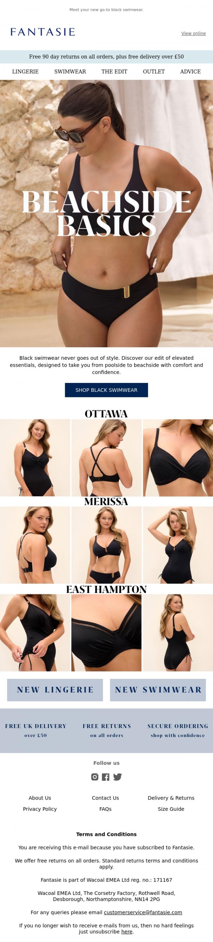 Email Design Inspiration from Fantasie, The Swimwear Trend That Never Fails
