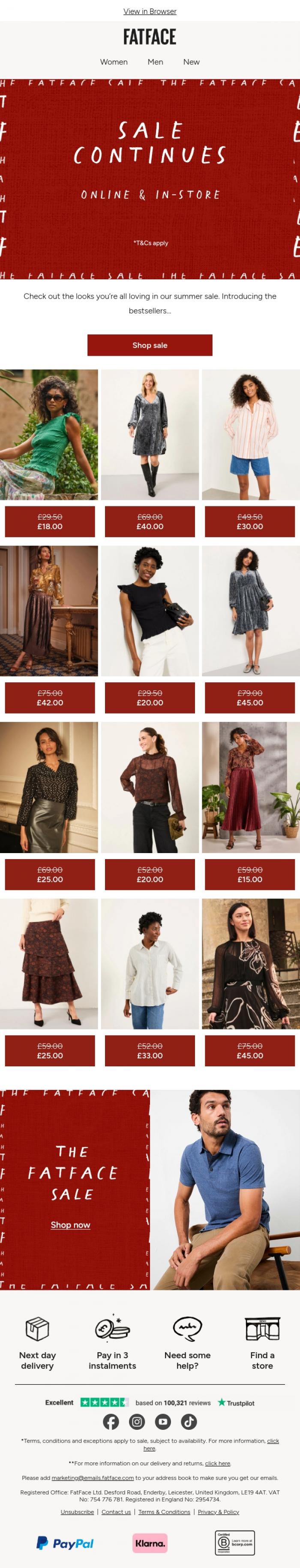 Email Design Inspiration from FatFace, Meet our summer SALE bestsellers!
