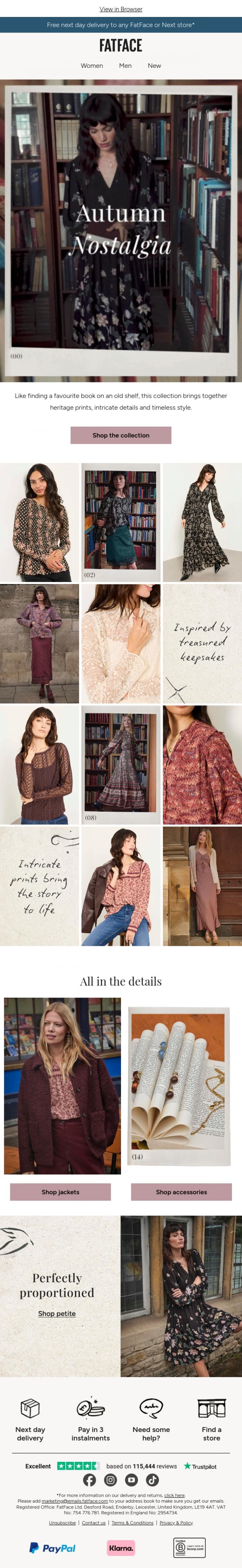 Email Design Inspiration from FatFace, Ready for the "brr" months?