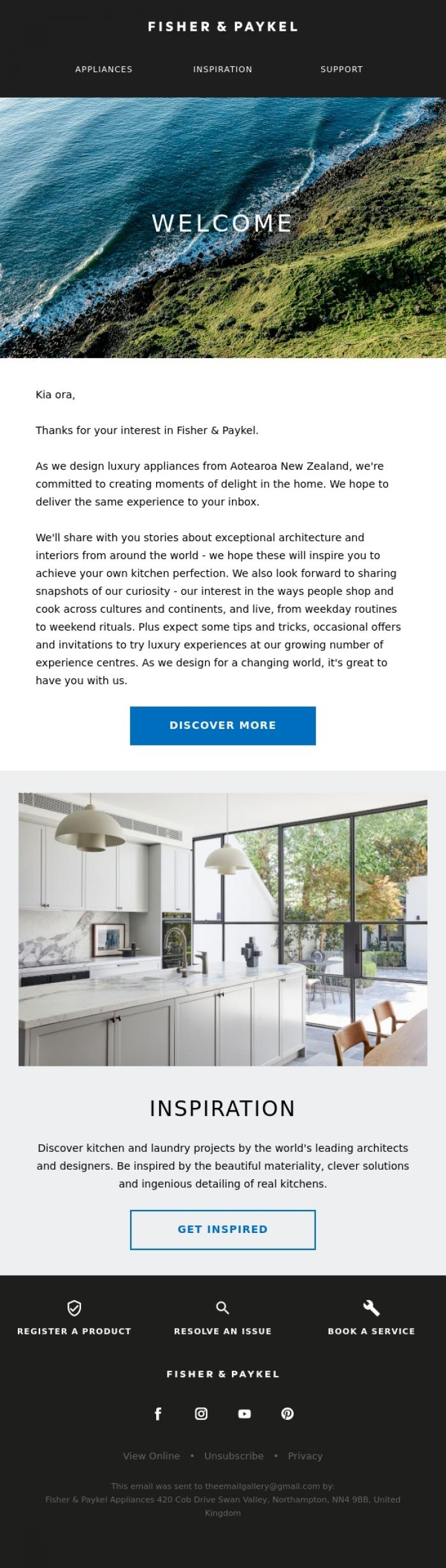 Email Design Inspiration from Fisher & Paykel Appliances, By way of introduction...
