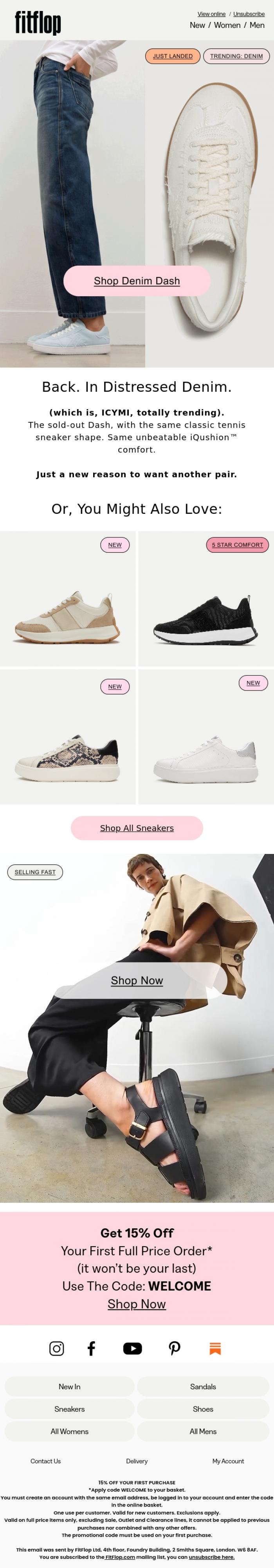Email Design Inspiration from FitFlop, NEW Sneakers Just Dropped 🔥