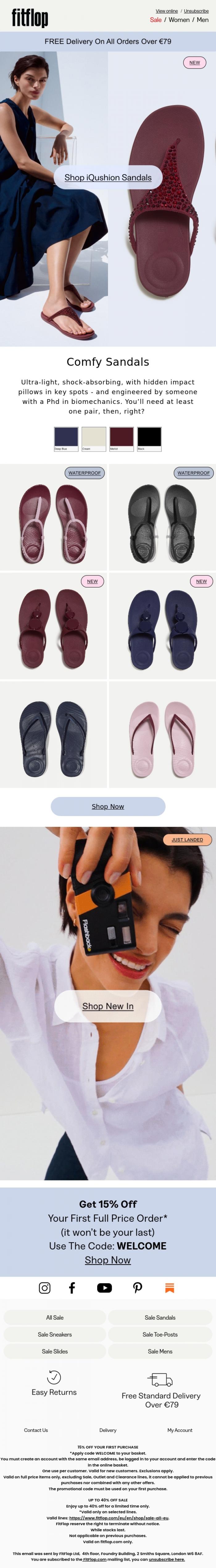 Email Design Inspiration from FitFlop, One Thing You Need This Summer... 🏖️