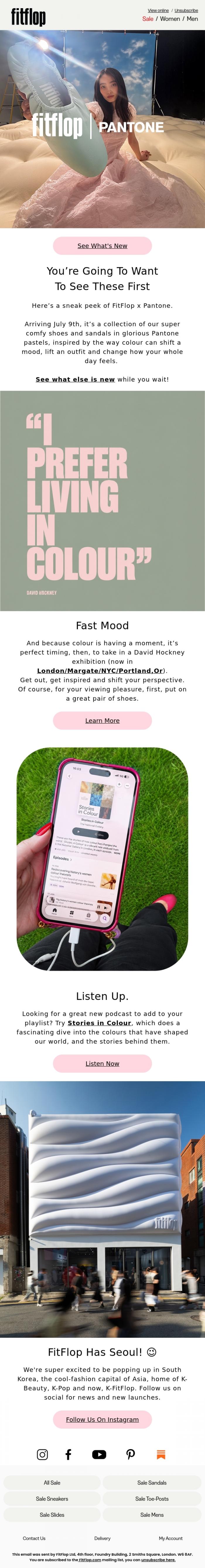 Email Design Inspiration from FitFlop, Your July FitFlop Update
