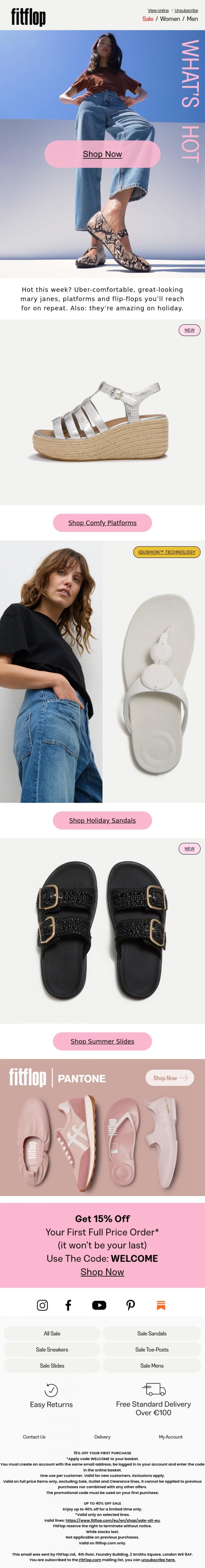 Email Design Inspiration from FitFlop, This Week's Most Wanted List...
