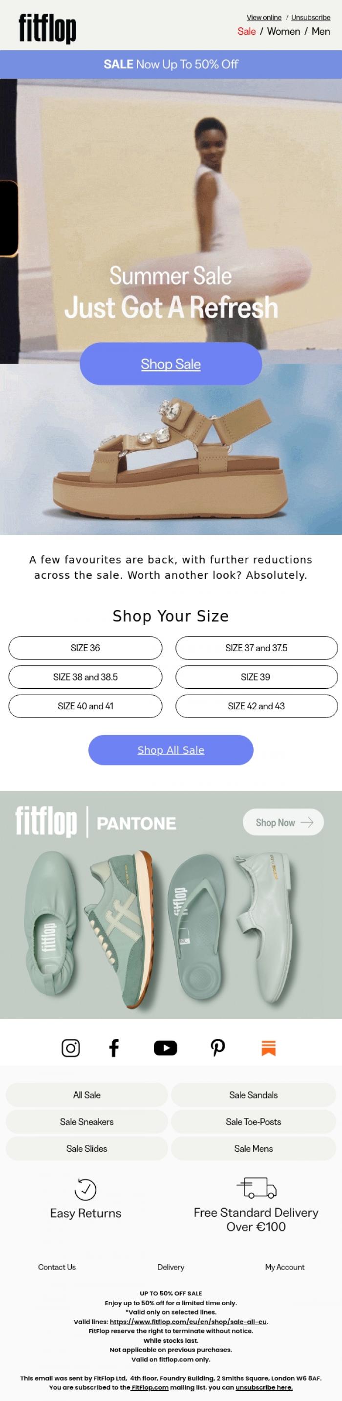 Email Design Inspiration from FitFlop, SALE: Further Reductions Are Here!