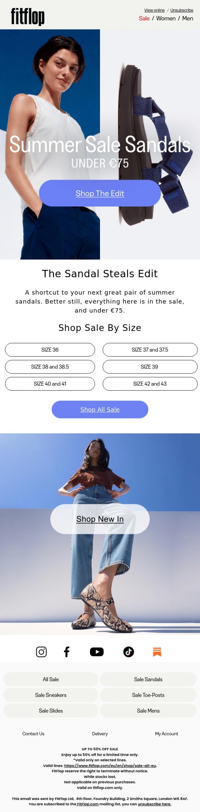 Email Design Inspiration from FitFlop, Still Waiting? Now They're Under &euro;75